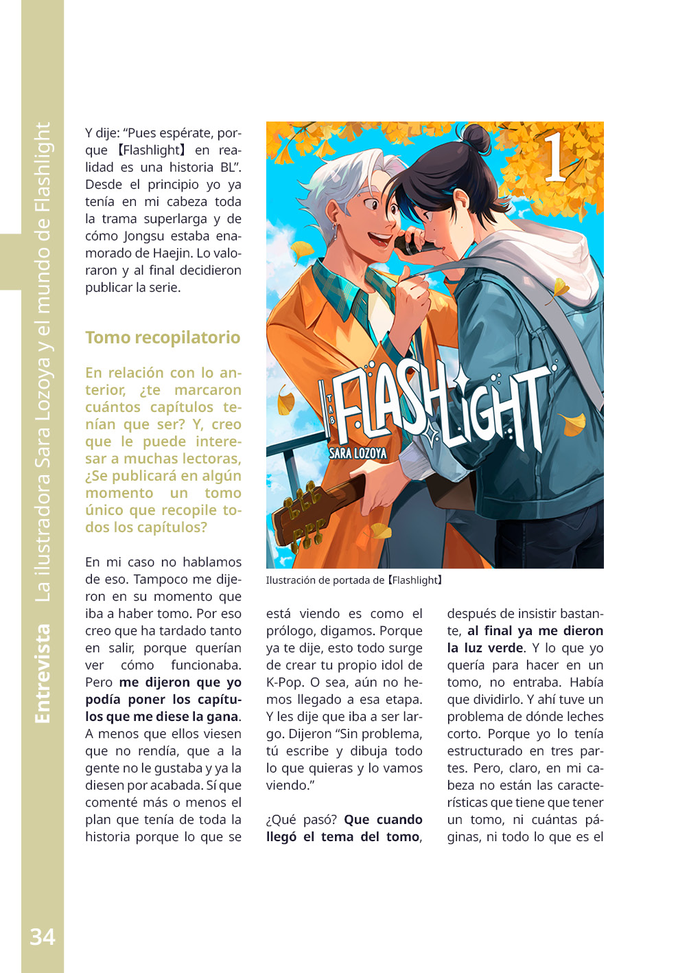 Imagen de muestra de una de las páginas de la sección Entrevistas